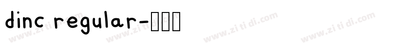 dinc regular字体转换
